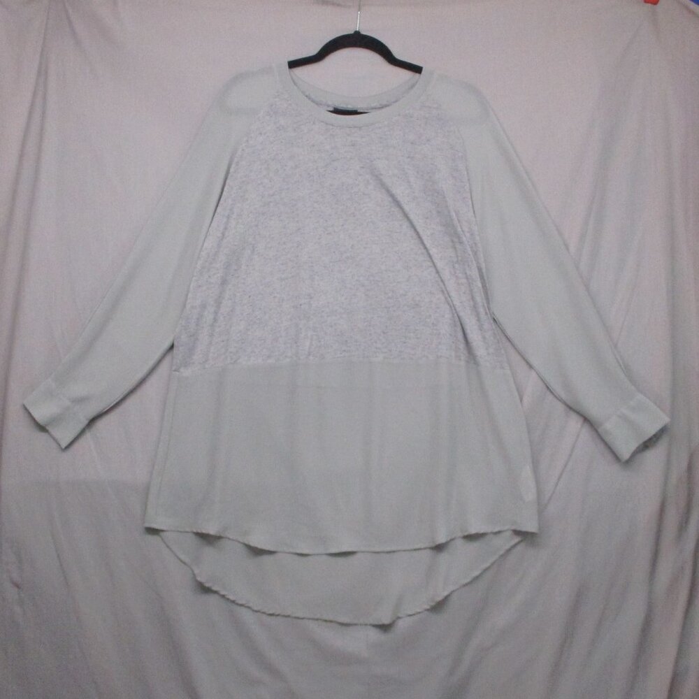 Mossimo Sheer Raglan Tunic Top Gray Women Size | XL